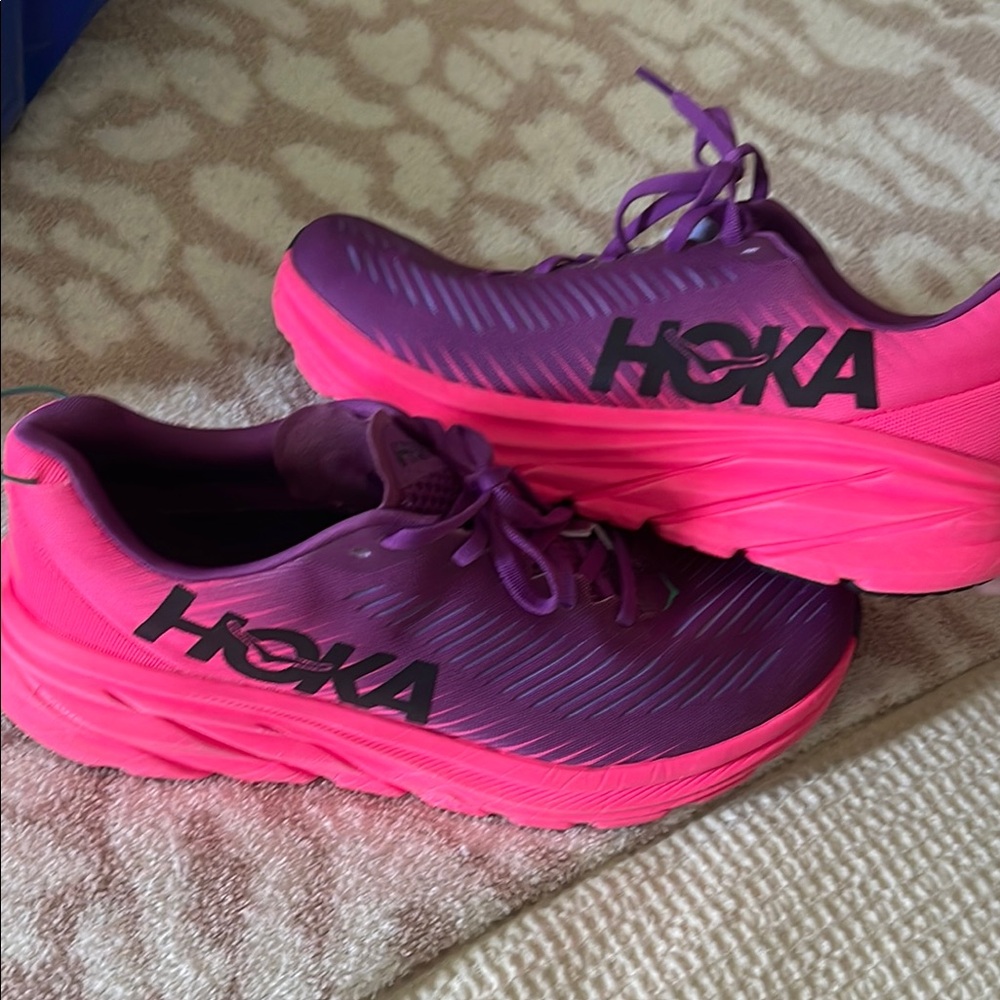 Hoka Vibrant Purple and Pink Sneakers